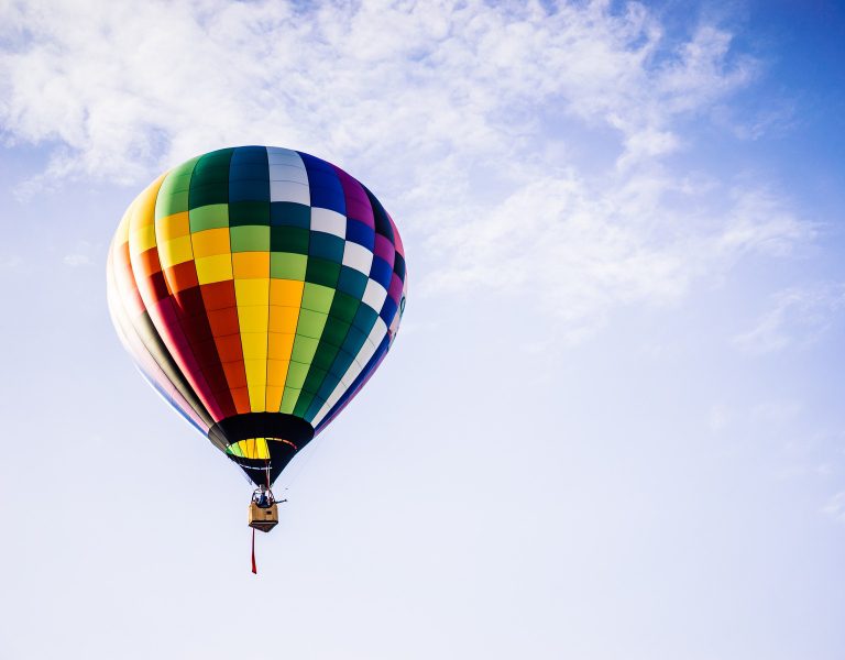 hot air balloon takes visitors for a ride over napa valley